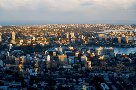 在澳大利亚，悉尼，从塔眼摩天大楼和豪斯那里可以看到风景