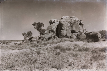 澳大利亚北部地区魔鬼大理石的岩石
