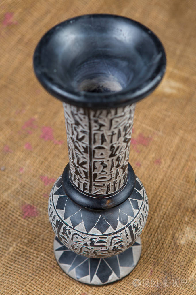 埃及花瓶纪念品来自埃及象形文字