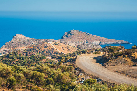 希腊克里特岛美丽的山风景