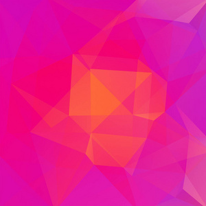 抽象几何样式背景。粉红色, 橙色的颜色。矢量插图