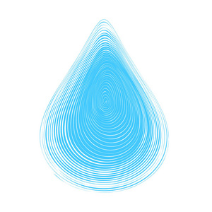 蓝色抽象水滴。 矢量图