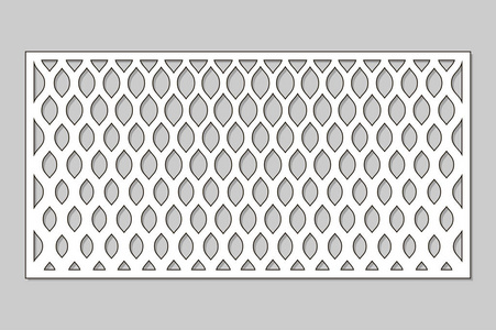 切割模板。经典几何图案激光切割比率12。矢量插图