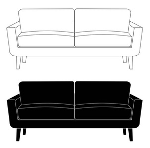 沙发绘图图片