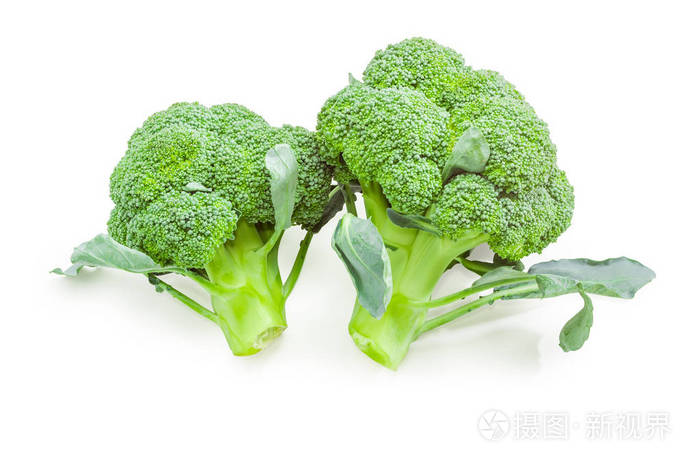 新鲜花椰菜的两个头照片 正版商用图片1185kh 摄图新视界