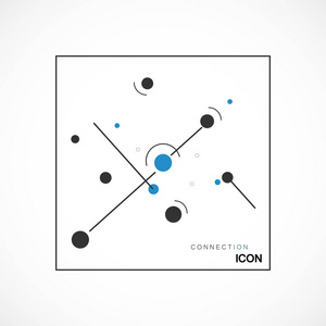 为您的设计设置连接的背景点。分子和通信背景。矢量插图