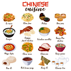 中国美食插画图片