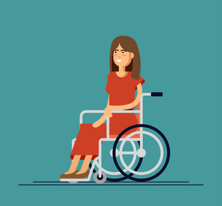 坐轮椅的快乐妇女, 残疾生活照片