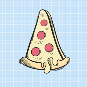 比萨饼矢量图标概念