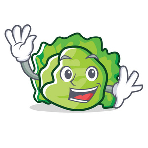 有机莴笋摇曳的生菜卡通风格照片