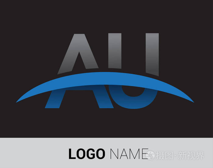 非盟字母标志初始标志身份您的业务和公司