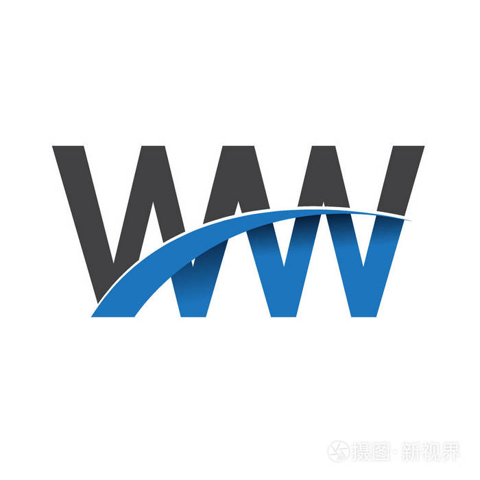 ww字母标志初始标志标识为您的业务和公司