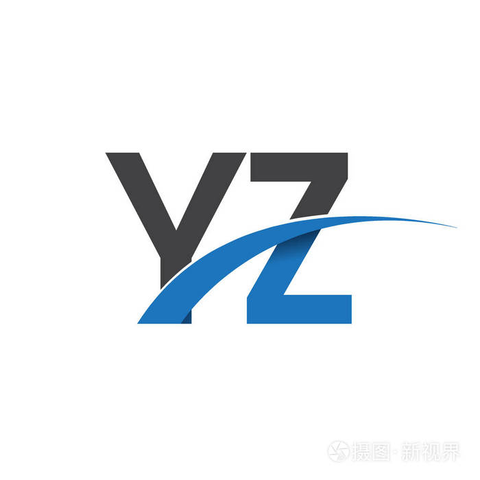 yz字母标志为您的业务和公司的初始标志标识