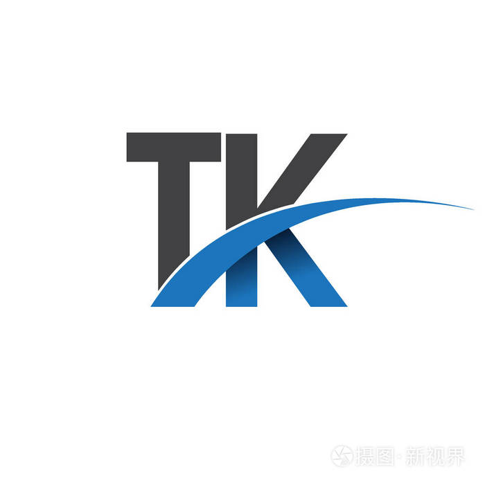 tk字母标志为您的业务和公司的初始标志标识
