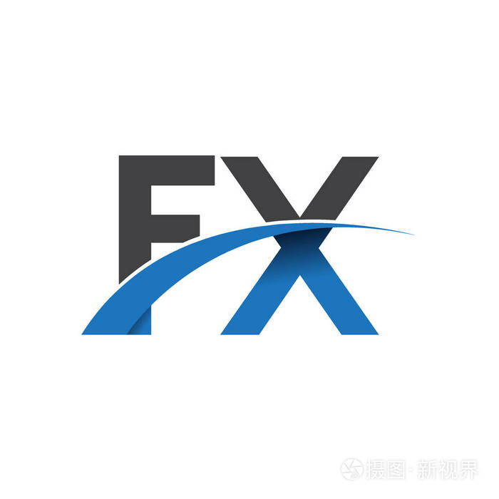 fx字母标志为您的业务和公司的初始标志标识