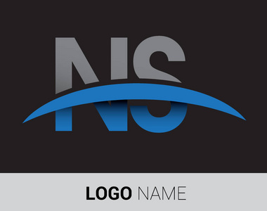 NS字母标志，为您的业务和公司的初始标志标识