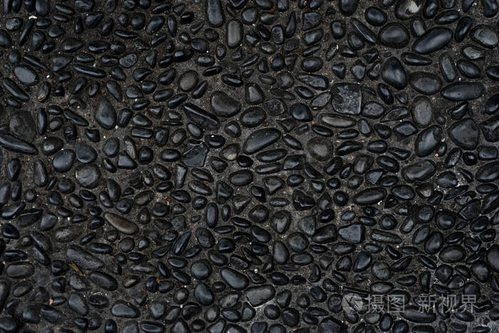 黑色卵石洗涤纹理背景