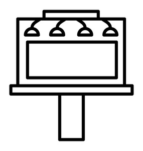 线路图标广告牌广告。广告宣传