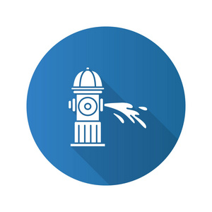 消火栓剪影消火栓涌水平面设计长影字形图标.把火塞.矢量剪影图照片