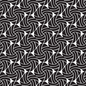 矢量图时尚黑白单色几何图形矢量图黑白虚幻的抽象无缝图案与几何图形