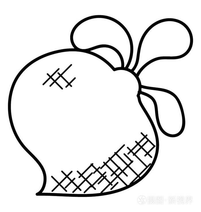 根菜萝卜手画涂鸦图标