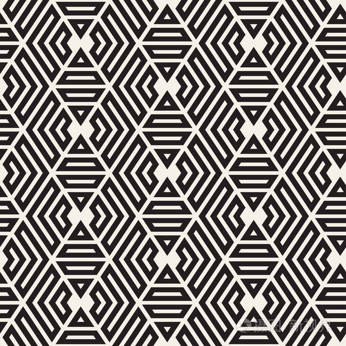 重复几何六角形网格. 简单的格子图形设计.