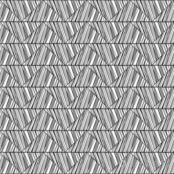 画出的三角形. 无缝几何图案. 明亮的颜色和简单的形状.