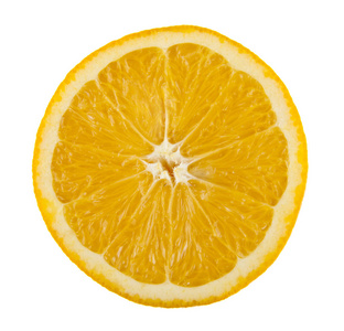 孤立在白色背景上的橙色切片