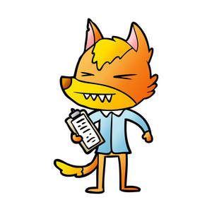 上班族狐狸卡通人物图片