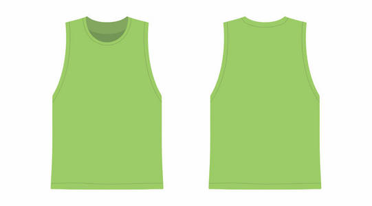 s green long sleeve tshirt. Front and back views on white backg
