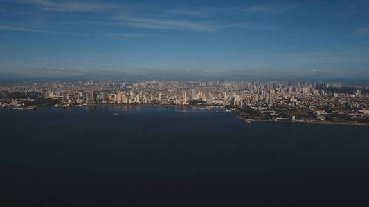 摩天大楼与建筑物的空中城市。菲律宾，马尼拉，马卡迪