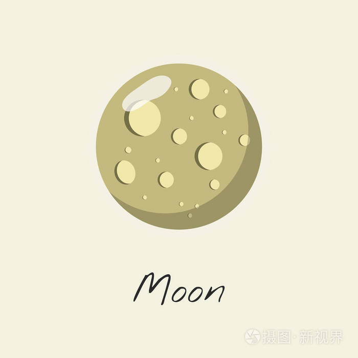 彩色月亮教育插图