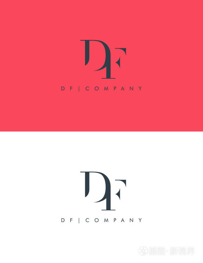 联合df字母标志名片模板