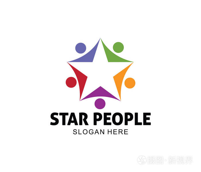 矢量标志设计为儿童教育,社区组织,体育比赛,伙伴团结家庭,领导