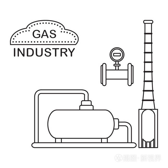 工业燃气表插画-正版商用图片119juw-摄图新视界