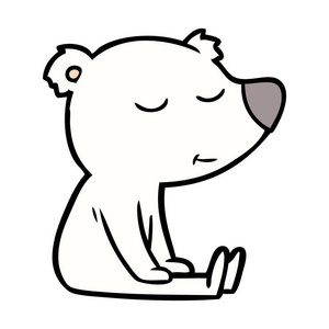 北极熊卡通的矢量插图
