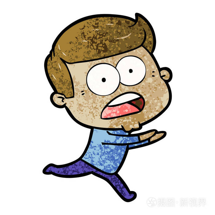 卡通震惊人的矢量插图