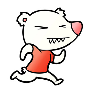 愤怒的北极熊卡通