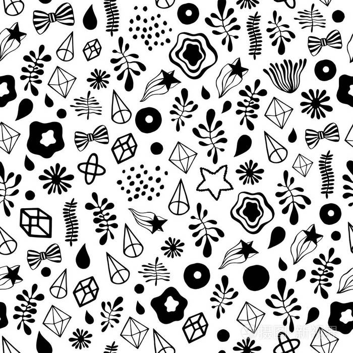 无缝图案与手绘纹理.插画-正版商用图片119pfn-摄图新视界