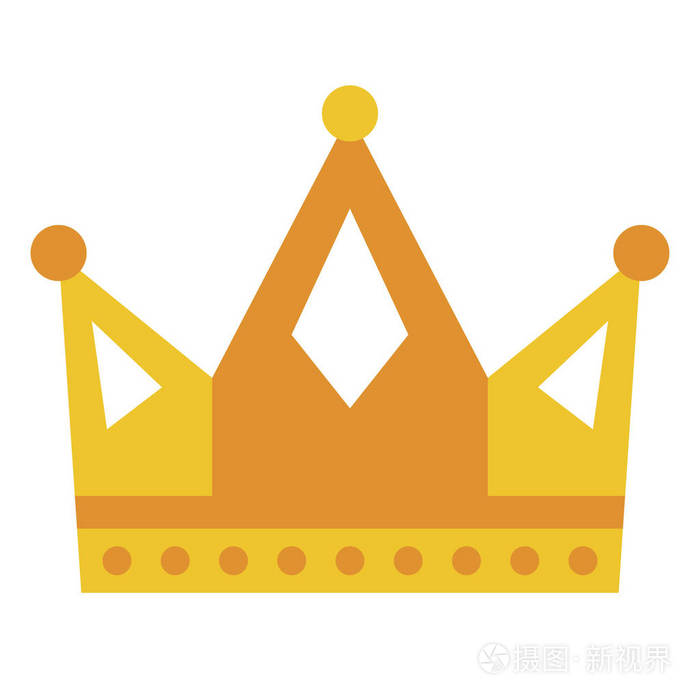 金色黄色皇冠图标符号