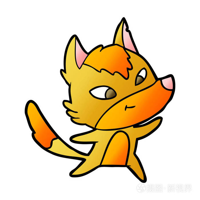 狐狸卡通人物的矢量插图插画 正版商用图片119rbz 摄图新视界