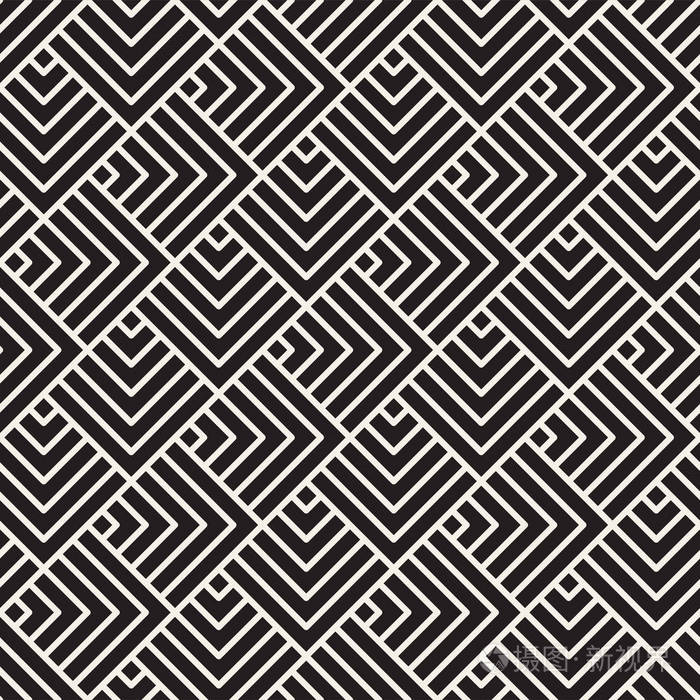 现代时尚的纹理与单色条纹.重复几何网格.简单的平面设计背景