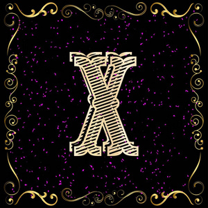 字母表字体向量设计手写笔回顾样式设计字母vintagelabelsillustry