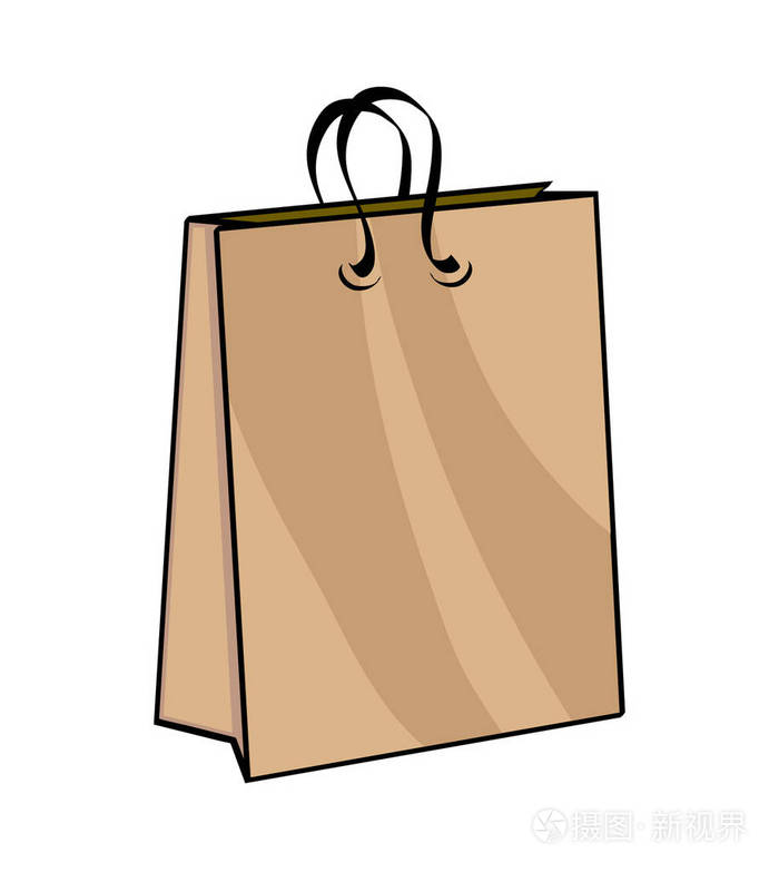 牛皮纸袋现代葡萄酒插图流行艺术风格iso