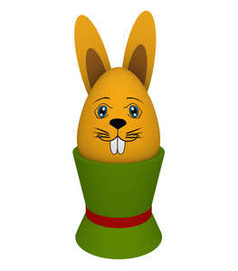 eggcup 兔脸兔耳黄色复活节彩蛋