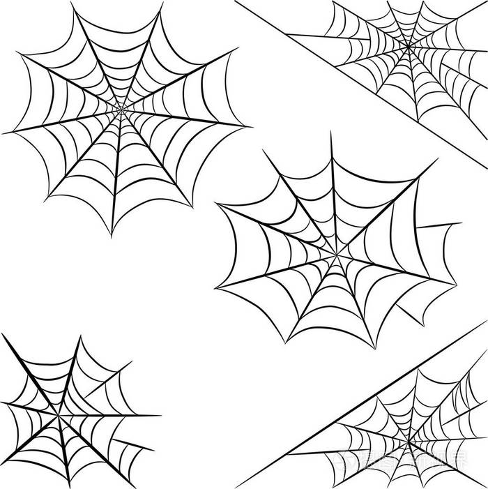 万圣节蜘蛛网被隔离在白色背景。赫克托毒液