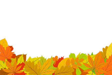 秋天的设计背景, 树叶从树上落下。Eps1