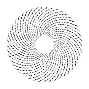 圆圈设计元素。抽象旋转圆形图案
