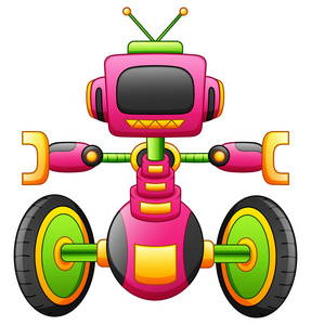 卡通骑单车图片