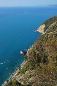 去蓝色海岸线的风景